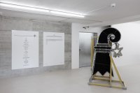 <p>Exhibition view, <em>commuted, ordered, incited, assisted or otherwise participated</em>, 2023, For, Basel , CH<br />
Image: Gina Folly</p>